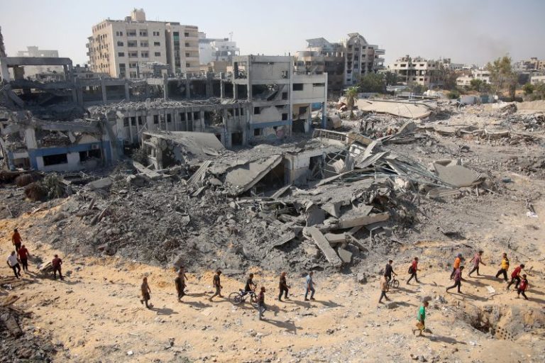 Israeli military retreats from northern Gaza, leaving dozens of Palestinians killed and razing neighborhoods to the ground